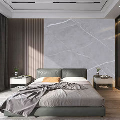 300CM x 60CM, 3D Marble Wall Tiles Roll, Self-Adhesive Foam Wall Stickers, Glossy Finish Grey Marble Effect Wallpaper Roll, PVC Marble Look Wall Tiles Stickers, Thickened Design, Living Room TV Backdrop Home Decoration Wall Panels, Peel and Stick, Easy to