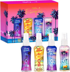So…? Escapes Womens Gift Set, with Ibiza Dream, Bali Breeze, Mykonos Nights & Majorca Love, Fragrance Spray Set (4 X 50Ml)
