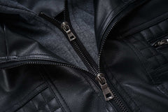 Men's Casual 2in 1 Jacket, Chic Bomber Jacket Biker Jacket with Zipper Pockets