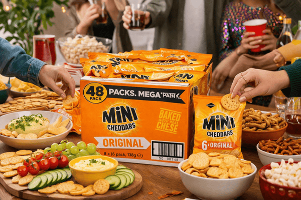 Jacob'S Mini Cheddar'S Original, with Real Cheese Snack Biscuits Crackers 8 x 6 Pack of 138g Each