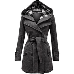 NOROZE Women’s Fleece Coat | Long Sleeve Belted Button Jacket | Warm Winter Outerwear | UK Sizes 8–26