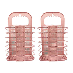 Lizzy 2pcs Laundry Hamper Foldable | Family Slim Reusable Plastic Laundry Clothes Washing Hamper Bin Collapsible Waterproof Clothes Storage Basket