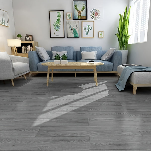 36pcs Self-Adhesive Vinyl Flooring Planks | 5m² Natural Wood Grain, Peel and Stick Waterproof Installation, 1.8mm Thick Polyvinyl Chloride
