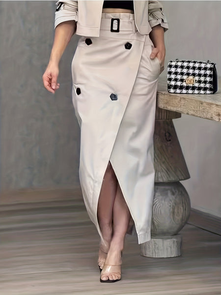 Two-Piece Set for Women Featuring an Elegant Blouse And a Skirt (LL168)