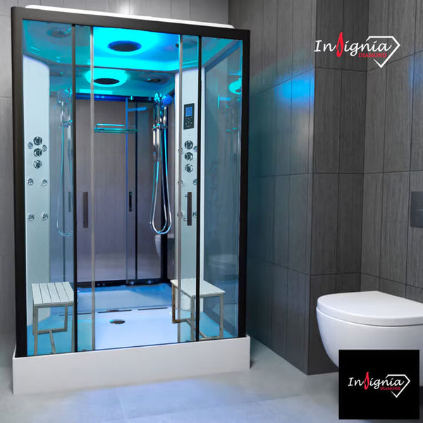 Insignia Diamond 1400 X 900 Steam Shower in Chrome