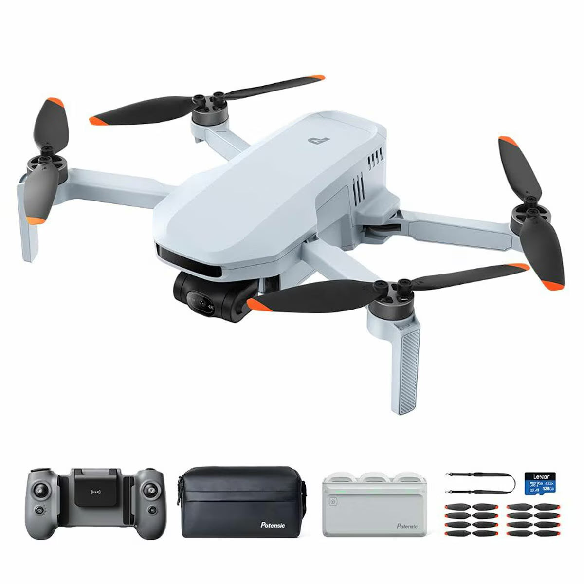 Potensic Atom 2 Drone with 8K Camera, AI Track, 10Km Video Transmission - Fly More Bundle