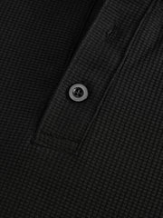 Men's Waffle Casual Suit Top Short Sleeve Turnover Collar Shirt Bottom Leisure Pants Comfortable and Clean Suitable for Spring and Summer Wear
