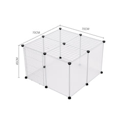 Roofed Cat Playpen System, 12/16/18 Panel Choices, Transparent Cat Enclosure with Top, Complete Kitty Condo with Top Cover, Escape-Proof Indoor Sanctuary, Top Cover Included for Small/Medium Dogs Indoor Protection & Security, Ideal for Indoor Training, Li