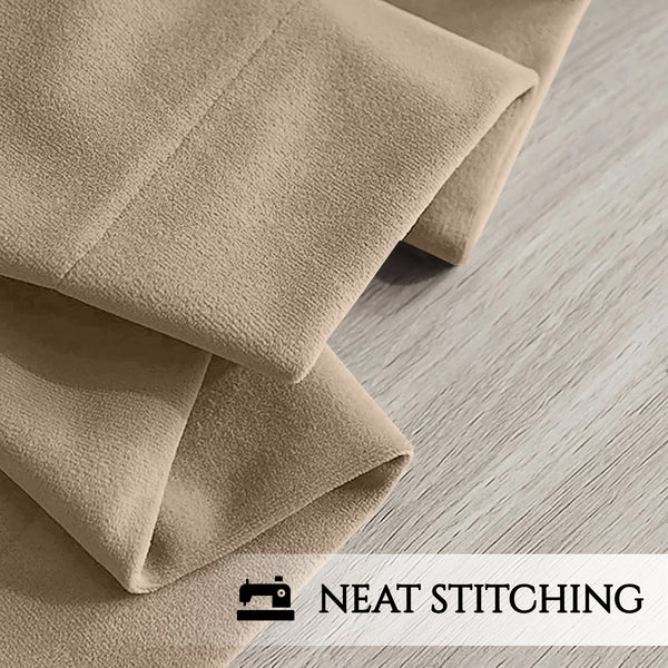 2pc Luxury Velvet Curtain Panels with Free Matching Velvet Cushion Cover – Thermal Insulated Grommet Top Drapes, Energy Saving Curtain Panels for Bedroom & Living Room Home Decor, Perfect Holiday Gift