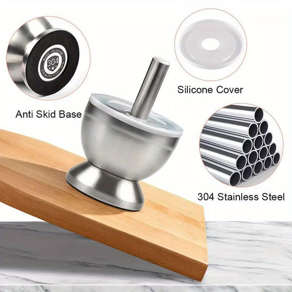 Garlic Cooking Tools, Garlic Press, Garlic Tamper, Small Stainless Steel Garlic Tamper