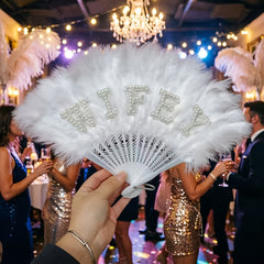[Wifey Fan] 1pc WIFEY/MRS Fan Adult Novelty Party Gift, Wedding Additions, Bridesmaids, Grooms, Brides, Grooms Additions, Singles Party, Honeymoon Additions, The Best Gift for Your Partner