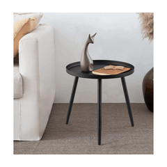 Metal End Table, Round Side Table, Nightstand/Small Tables for Living Room, Accent Tables Cheap, Side Table for Small Spaces,41.5 × 46.5 cm