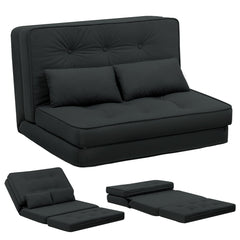 Folding Sofa Bed Adjustable Lazy Tatami Sofa Convertible Floor Couch 5 Levels Adjustable Backrest Lounge Chaise for Living Room Bedroom Guest Room