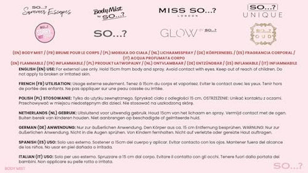 So…? Escapes Womens Gift Set, with Ibiza Dream, Bali Breeze, Mykonos Nights & Majorca Love, Fragrance Spray Set (4 X 50Ml)