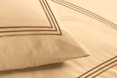 Embroided Baratta Stitch Duvet Cover Set with Matching Pillowcases - Ultra-soft Brushed Microfibre – Chic & Modern Design – Easy Care & Machine Washable