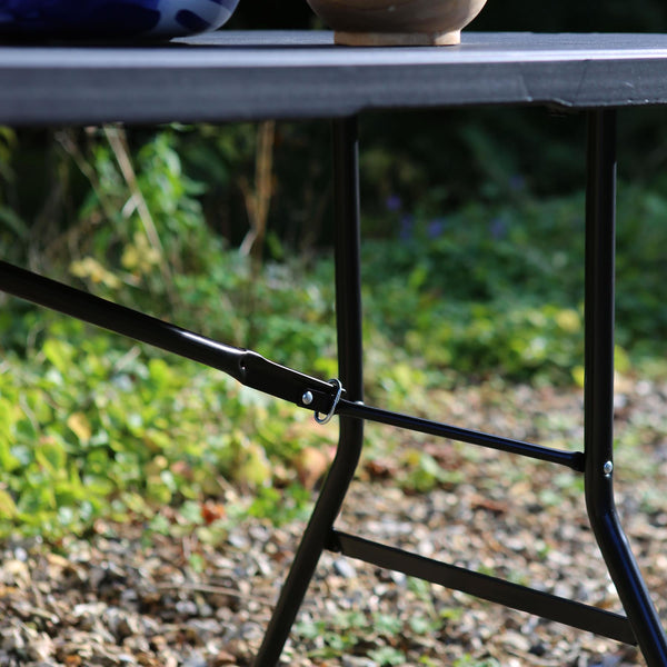 6ft Folding Trestle Table 1.8M Heavy Duty Picnic Folding Table for Indoor Outdoor