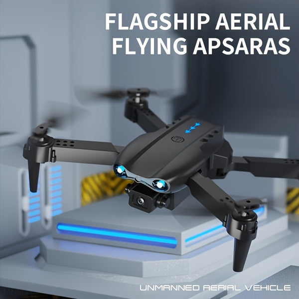 1pc Yethke E99 Drone With Dual Camera | One Key Take Off/Landing, Double Folding Rc Height Hold, Remote Control, Abs Material, 10-12 Minutes Life, Ideal For Beginners And Holiday Gifts