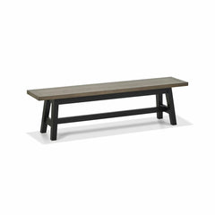 Bentley Designs Camden Weathered Oak & Peppercorn Small Bench, 177Cm