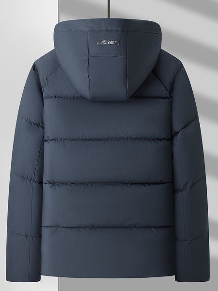 Winter New Warm Jacket with Detachable Hood, Trendy Fashion Men's Parka Coat, Business Casual Versatile Outerwear