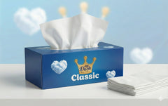 Little Duck Classic: Luxury Facial Tissue - 24 Box Bulk Case Pure 2-Ply Softness | Made in the UK | 90 Sheets per Box