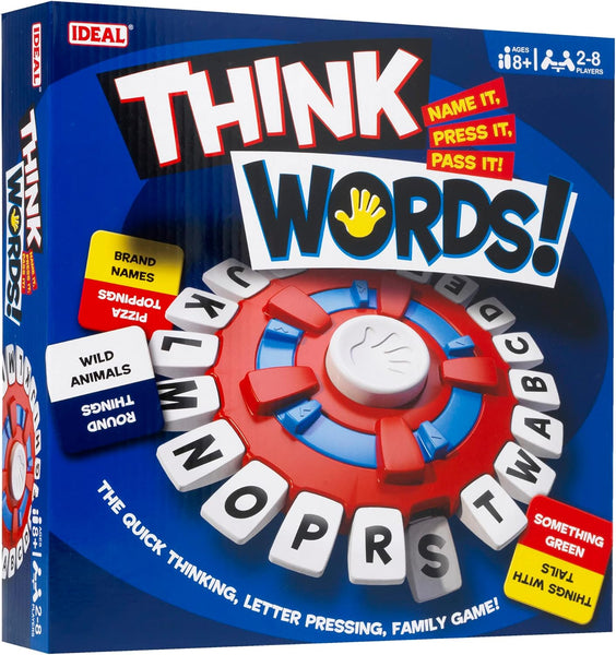 IDEAL Think Words | the Quick Thinking Letter Pressing Game | for Ages 8+ | for 2-8 Players | Easy to Play | Answer in 10 Seconds | Bring Friends & Family Together | Gift Idea for Christmas & Birthday