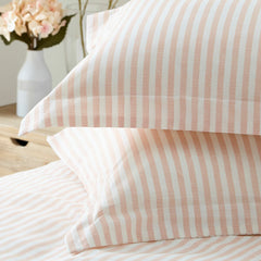 Yard Hebden 100% Cotton Blush Stripe Duvet Cover Set in 4 Sizes
