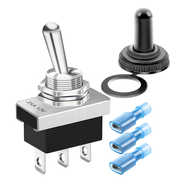 Gebildet Metal Toggle Switch 25A 12VDC/15A 24VDC/10A 250VAC/ 15A 125VAC SPST On/Off 2Pin 2 Position