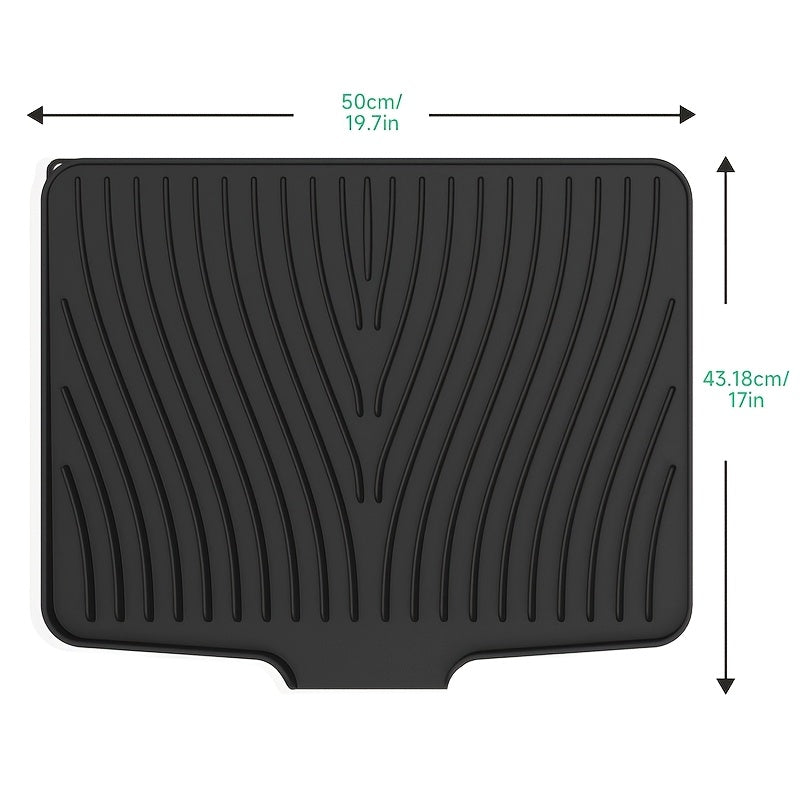 Silicone Kitchen Sink Drying Mat Rectangle Non Slip Worktop Saver Dish Drainer