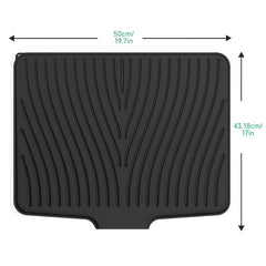 Silicone Kitchen Sink Drying Mat Rectangle Non Slip Worktop Saver Dish Drainer
