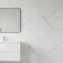 10/20/30/40 Pack Luxury Marble Effect Self-adhesive Floor Tiles 60x30cm, 2mm Thicken Vinyl Flooring Tiles Wall Stickers, Removable PVC Wall Decals, Suitable for Living Room, Bedroom, Kitchen Backsplashes, Bathroom, Office, Background Walls, Easy To Instal