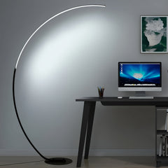 165.1 cm Arched Standing Floor Lamp with Remote - Dimmable Modern Reading Floor Lamps LED Color Changing Curved Ambient Lighting for Bedroom And Living Room