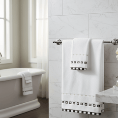 2x White Box Design Extra Large Bath Towels – 500 GSM Premium Hotel Quality Bath Sheet Towel Set | 75x150 cm | Soft & Absorbent Cotton Towels