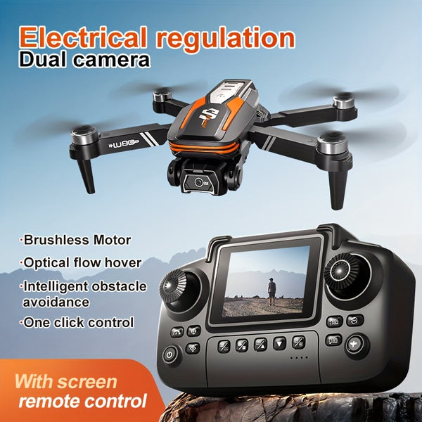 [ Essential for Camping Season ] LU80 drone, dual electrically adjustable cameras+screen remote control, intelligent obstacle avoidance+one click takeoff, suitable for outdoor party record starry sky camping!, Aerial Photography, Outdoor Drone