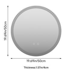 Round Wall-Mounted Bathroom Makeup Mirror, Frameless Glass Vanity Mirror for Hallways, Bathroom Accessories, Ideal Decorative Piece for Bedrooms, Dressing Rooms and Bathroom Vanity Units