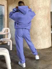 Fashionable Set of Sweatshirt And Long Pants with Letter Prints for Women