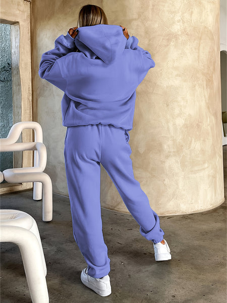 Fashionable Set of Sweatshirt And Long Pants with Letter Prints for Women