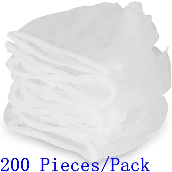 200pcs Kitchen Sink Strainer Bags, Disposable Anti-Clog Elastic Mesh Fits Most Drain Filters
