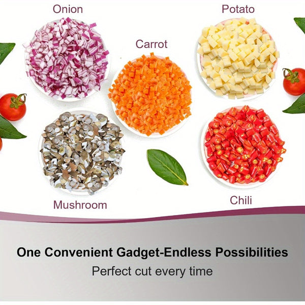 Onion Chopper That Saves Time And Effort, a Food Dicer And Salad Cutter, Measuring 20 * 12.5 * 10CM in White