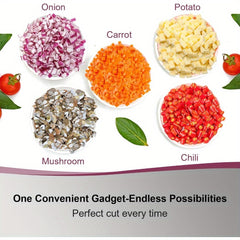 Onion Chopper That Saves Time And Effort, a Food Dicer And Salad Cutter, Measuring 20 * 12.5 * 10CM in White