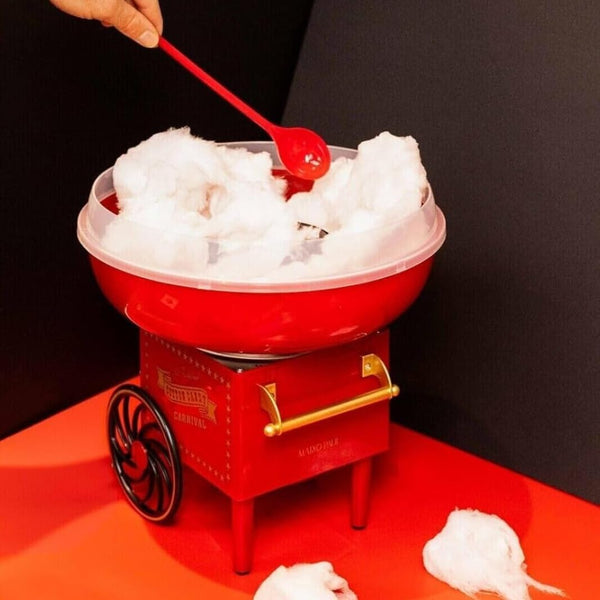 Marco Paul Candy Floss Machine 500W Retro Cart Style Cotton Candy Maker Machine for Kids & Adults Candy Floss Maker Kitchen Appliance for Birthday Party Cotton Candy Machine Christmas Gifts