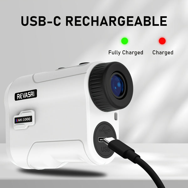 REVASRI Golf Rangefinder with Slope And Pin Lock Vibration, External Slope Switch for Golf Tournament Legal, Rangefinders with Rechargeable Battery 914.4meter Laser Range Finder