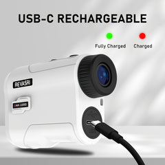 REVASRI Golf Rangefinder with Slope And Pin Lock Vibration, External Slope Switch for Golf Tournament Legal, Rangefinders with Rechargeable Battery 914.4meter Laser Range Finder