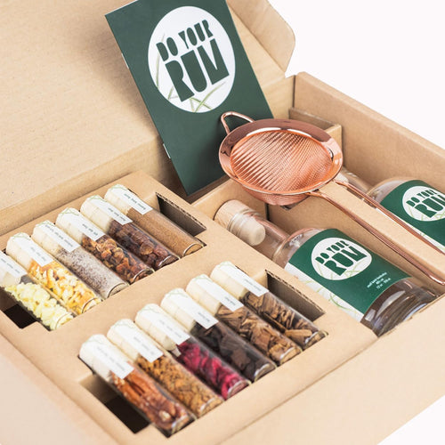 DO Your Rum | DIY Infusion Kit for Homemade Flavoured & Aged Rum | Original Gift Set | 12 Woodchip Blends & Botanicals | Rum Cocktail Mix Set | Gift for Men & Women