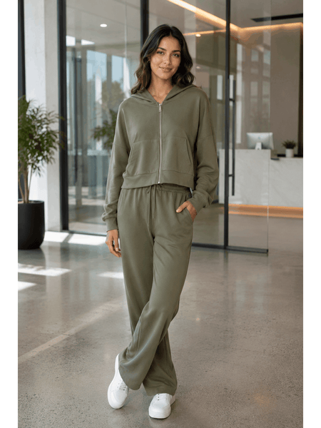 Women'S Soft Touch Tracksuit Set, Zip Up Hooded Jacket & Joggers, Casual 2pcs Lounge Wear Co Ord Outfit, Casual and Sports Wear, Gym Wear Street Wear