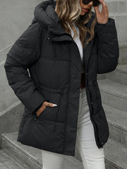 Women's Winter Coat - Thickened Warm Mid-Length Jacket with Full-Zip Closure, Waist-Hugging Slim Fit & Pockets - Elegant Cold Weather Outerwear for, Parties, Travel - Durable Long Sleeve Coat (Machine Washable) In Green, Winter Jacket for Women,