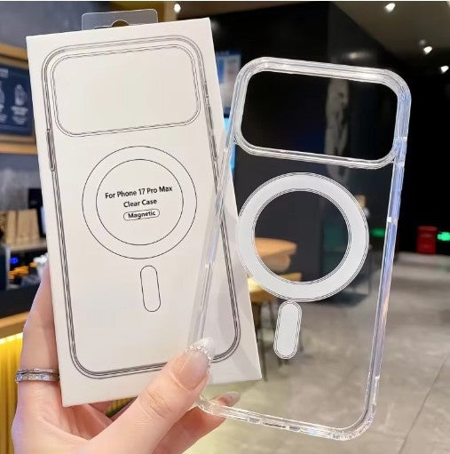 Clear Acrylic Magnetic Magsafe Case for iPhone 17 / 17 Air/ 17 Pro / 17 Pro Max Magnetic - Wireless Charging Shockproof Slim Cover