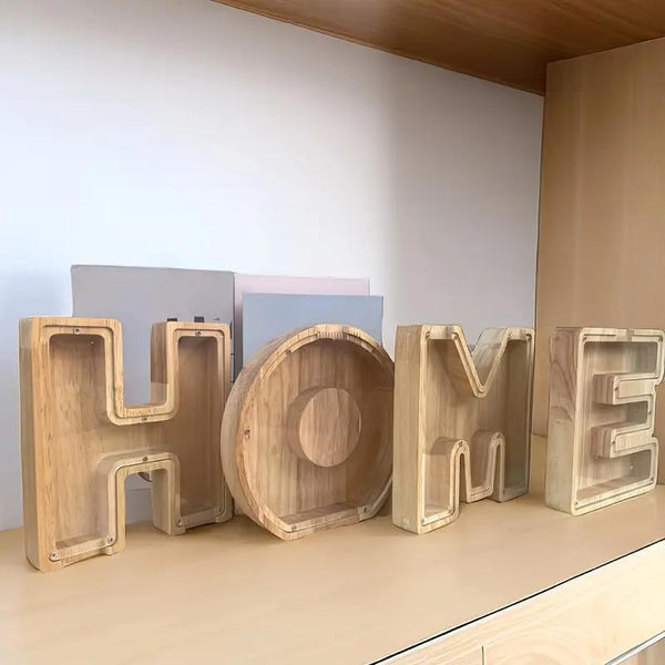 1 unique wooden letter jar - 26 creative A-Z letter storage containers, transparent design, birthday gift idea, home decoration, best friend gift, and functional holiday present.