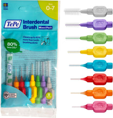 Tepe Interdental Brush, Original, Yellow, 0.7Mm/Iso 4, 8Pcs, Efficient Cleaning between Teeth, Plaque Remover and Dental Flosser for Small Gaps
