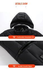 Women's Heated Jacket, Long Sleeved Clothing, USB Electric Heated Jacket with 3 Levels, and 9 Zones, Suitable for Outdoor Camping, Hiking, and Skiing. Warm Clothing (excluding Battery Pack)
