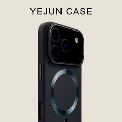 Phone Case: Metal Phone Case with Suction Ring for iPhone 17 Air 16 15 14 Pro Max Series Aluminum Alloy Solid Color Simple High End Feel Wear Resistant